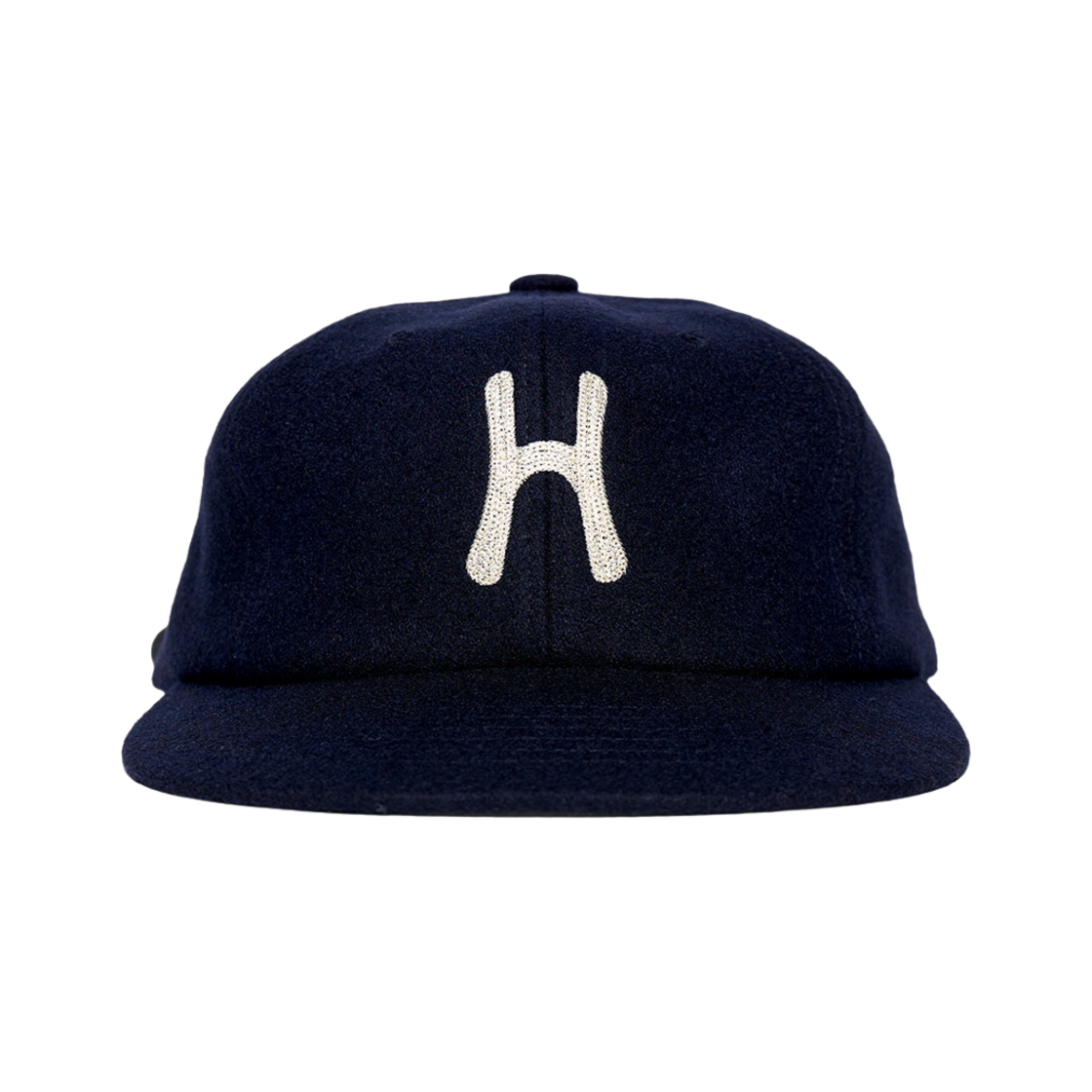 헬로선라이즈 H 로고 울 릴렉스 6패널 캡 다크 네이비(Hello Sunrise H Logo Wool Relaxed Fit 6 Panel Cap Dark Navy)