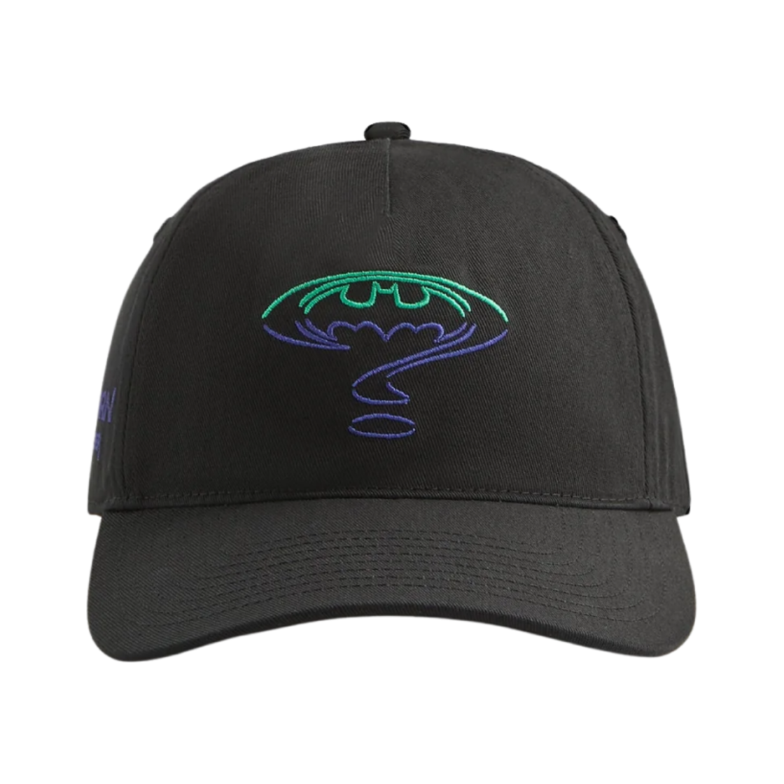 키스 x 배트맨 리들 트윌 로우 핀치 크라운 스냅백 블랙(Kith x Batman Riddle Twill Low Pinch Crown Snapback Black)