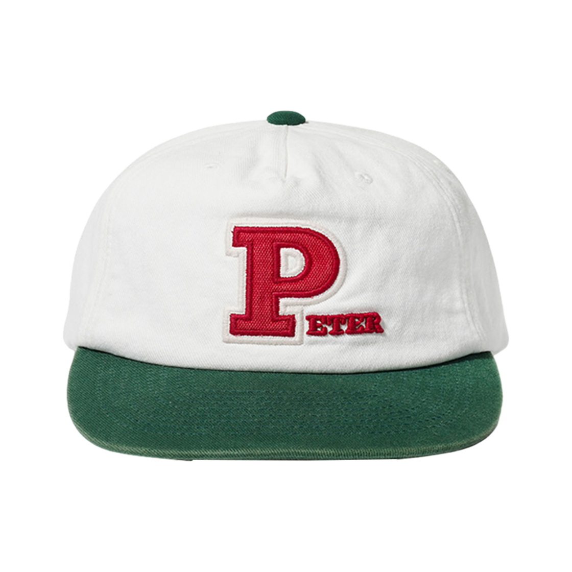 마이 네임 이즈 피터 아플리케 캡 화이트 그린(My Name is Peter Applique Cap White Green)