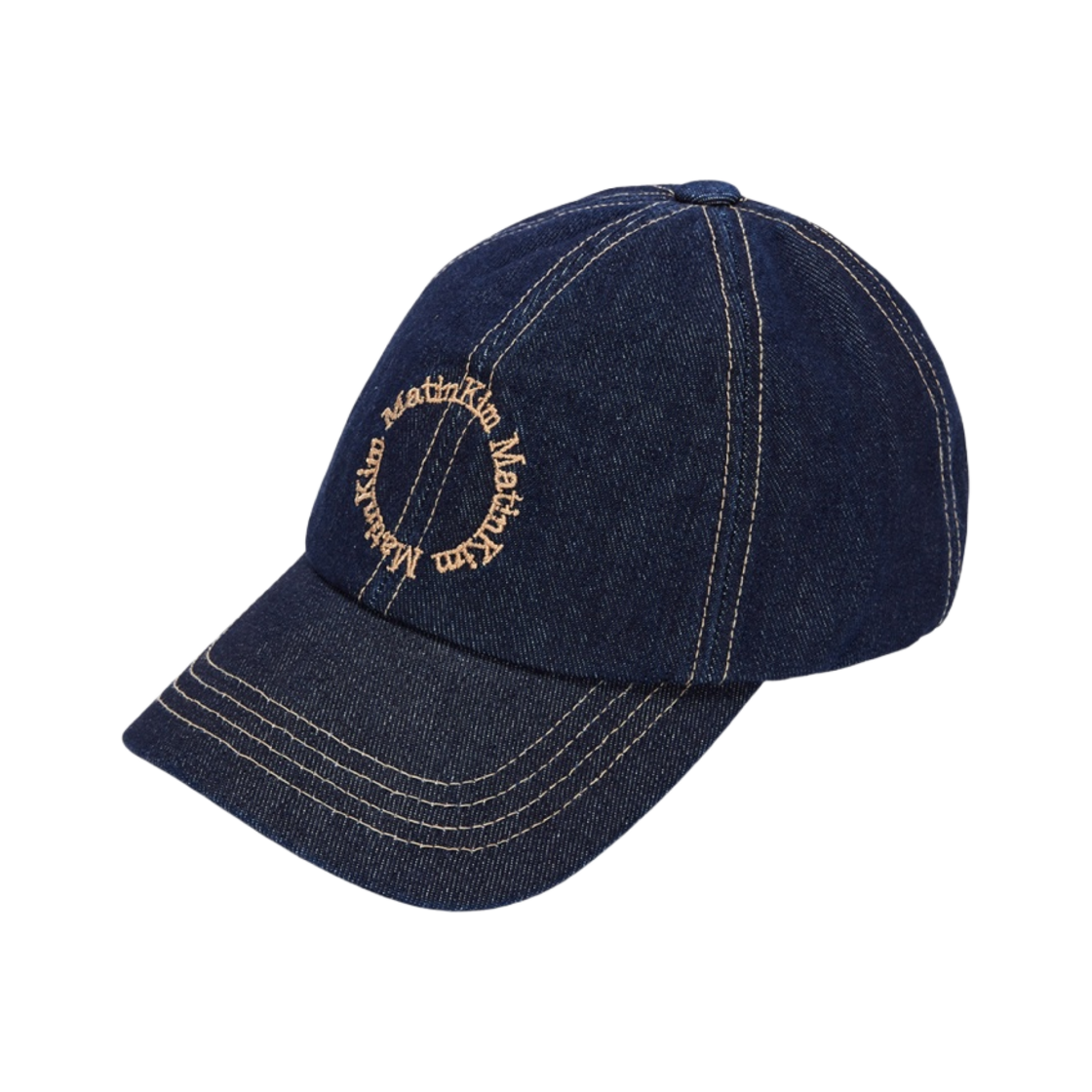 마뗑킴 데님 써클 로고 볼캡 블루(Matin Kim Denim Circle Logo Ball Cap Blue) - 2