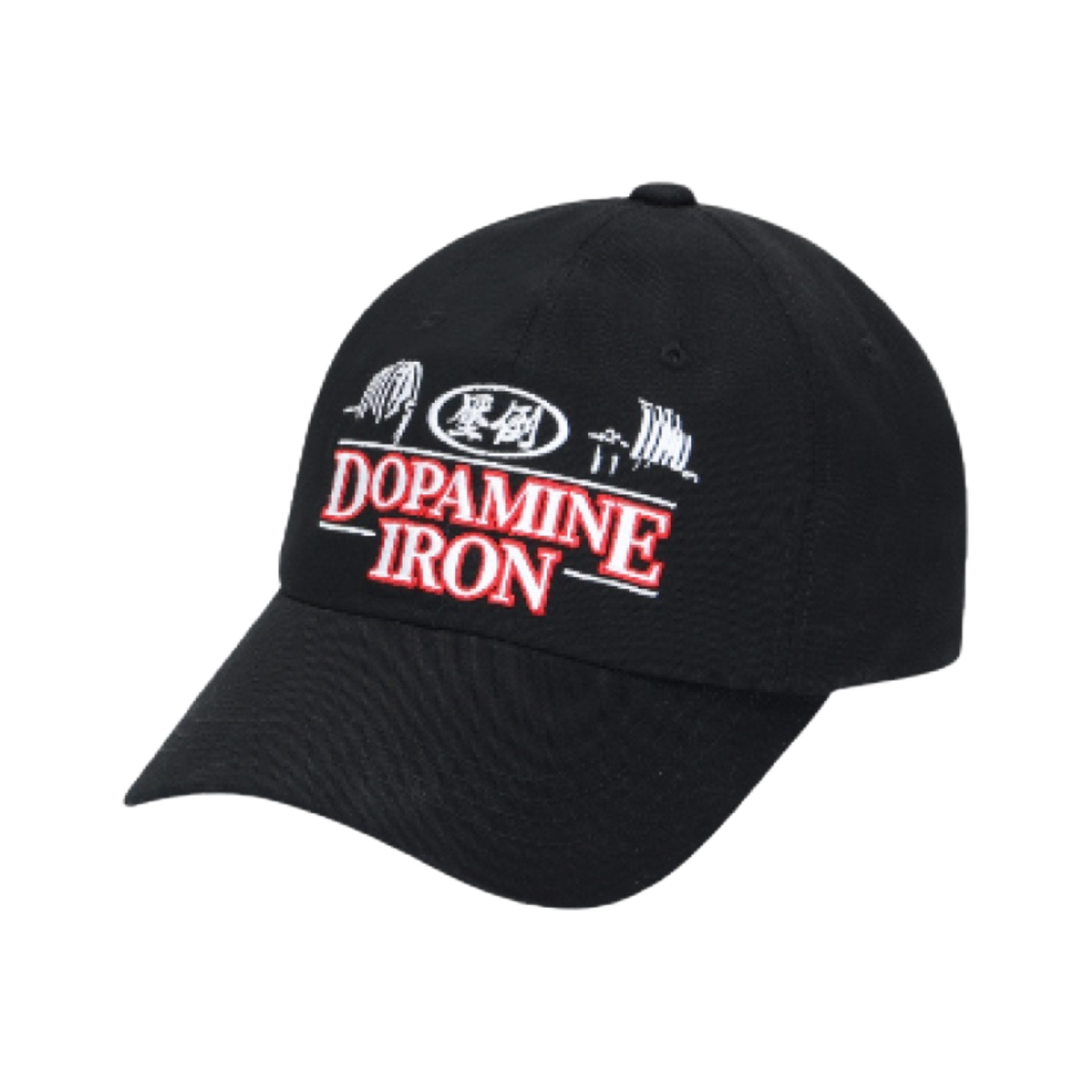 - Overwhelm Dopamine Iron Ball Cap Black Red