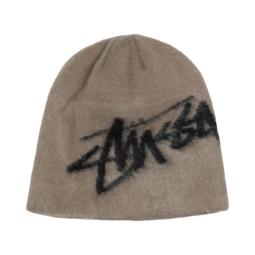 스투시 브러쉬드 아웃 스탁 스컬캡 비니 브라운 | Stussy | KREAM