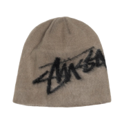 Stussy Brushed Out Stock Skullcap Beanie Sand
