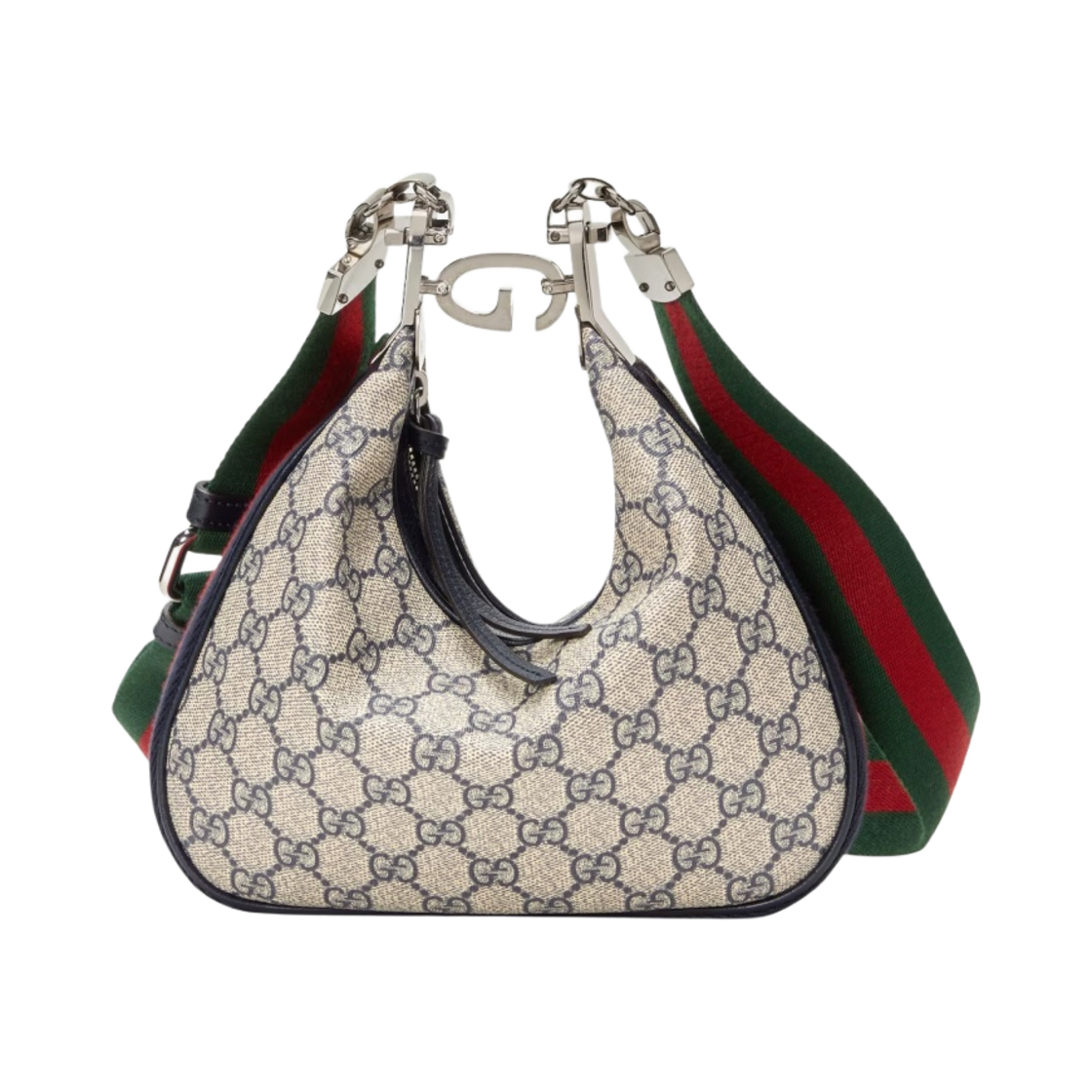 699409-96GRN-4082 Gucci Attache Small Shoulder Bag Beige Blue Supreme