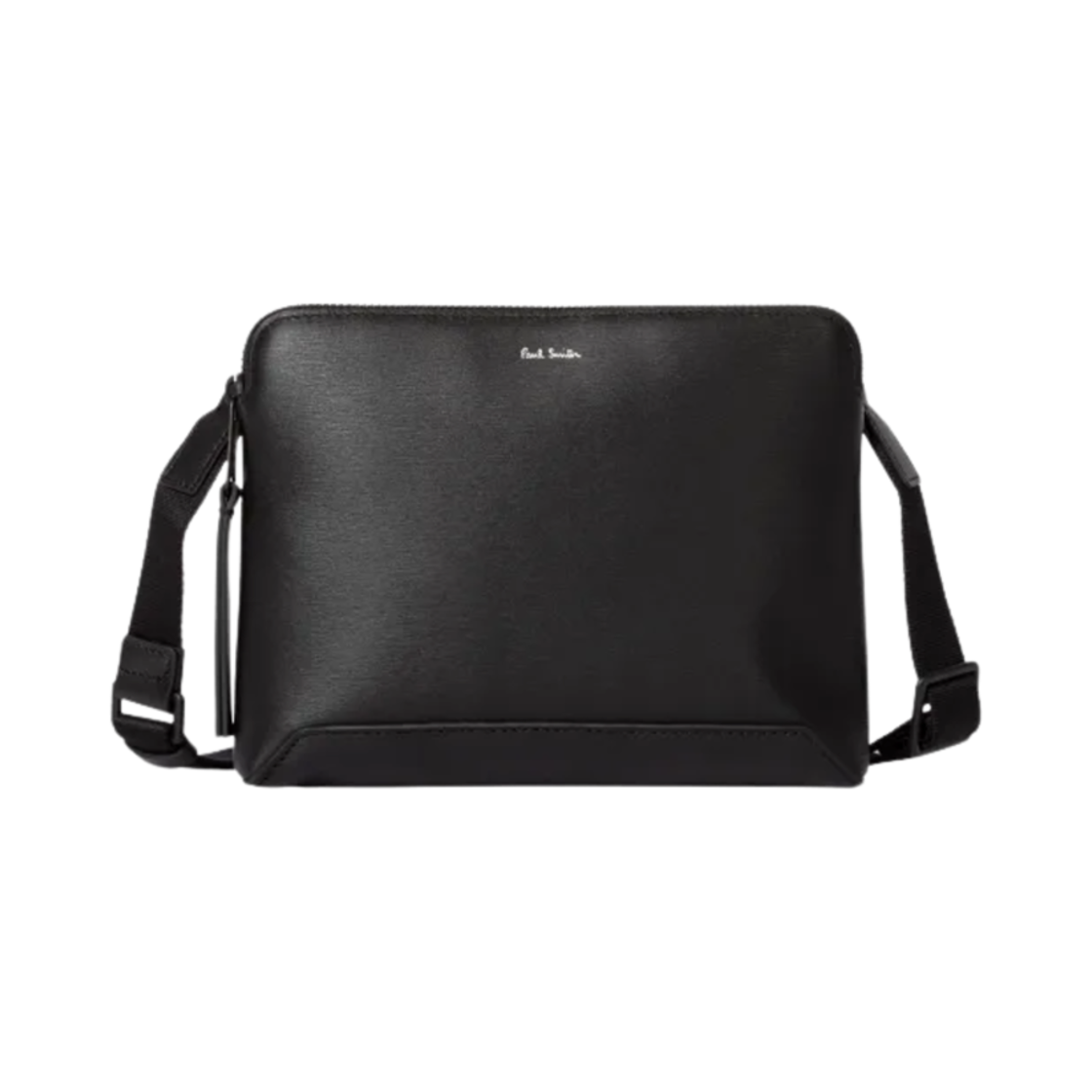 M1A-7172-ASGRAI-79 Paul Smith Embossed Leather Musette Bag Black