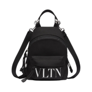 Valentino VLTN Mini Nylon Backpack Black White