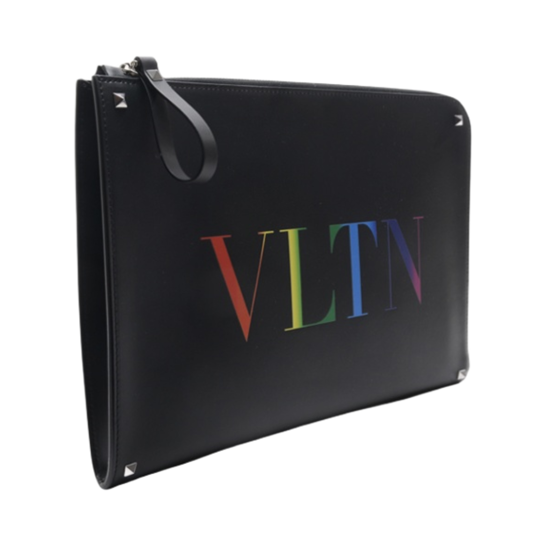 발렌티노 로고 카프스킨 브리프케이스 블랙 멀티컬러(Valentino Logo Calfskin Briefcase Black Multicolor) - 2