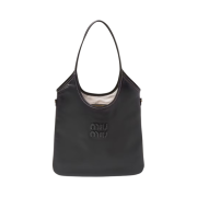 Miu Miu Ivy Leather Tote Bag Black
