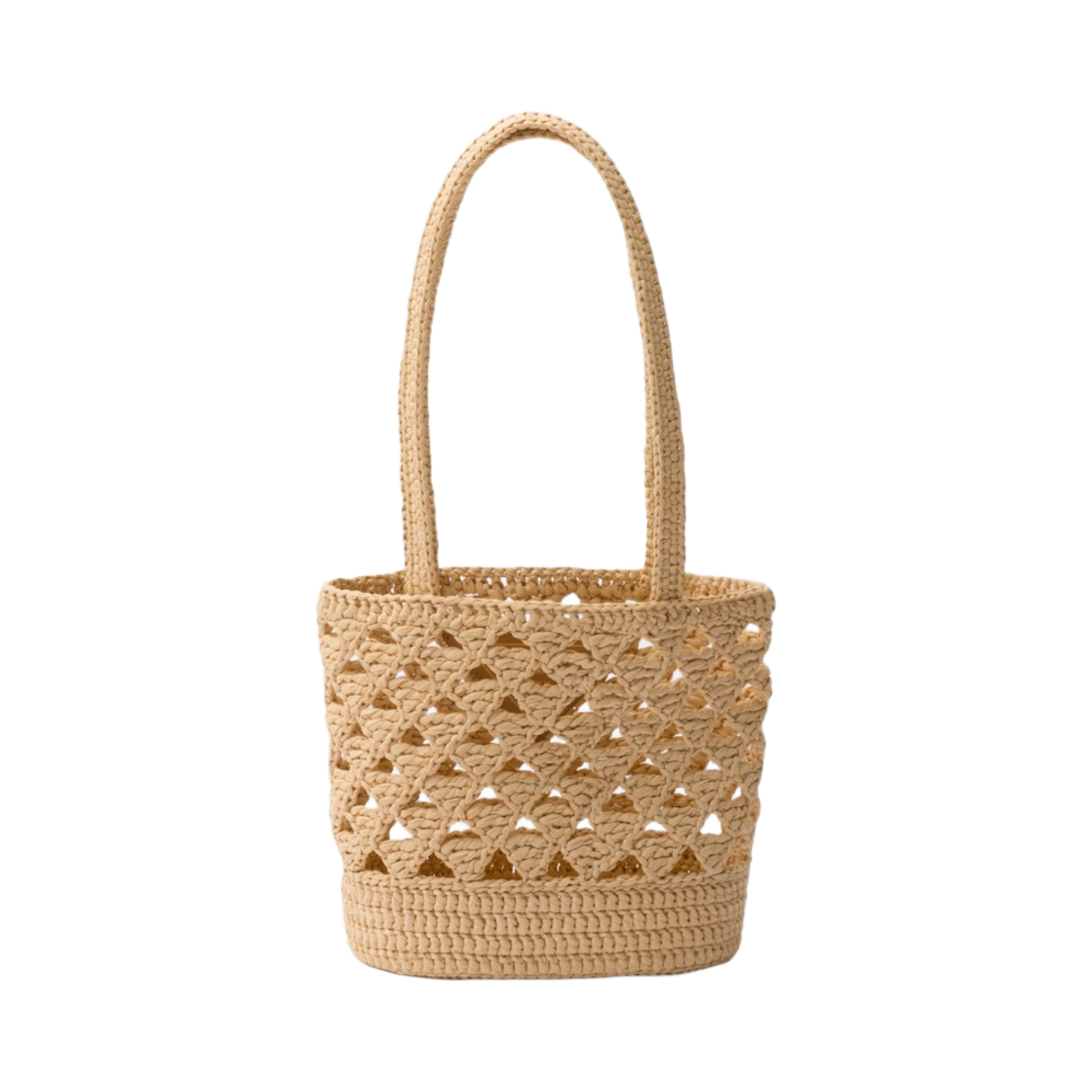 프라다 우븐 크로쉐 토트백 내츄럴(Prada Woven Crochet Tote Bag Natural) - 3
