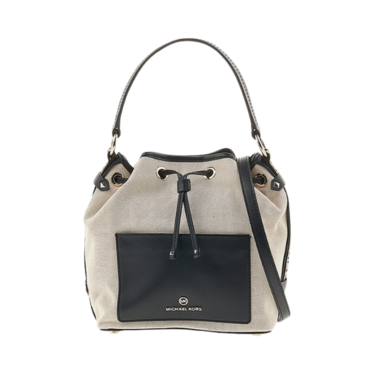 Michael Kors Maeve Bucket Bag Natural Black