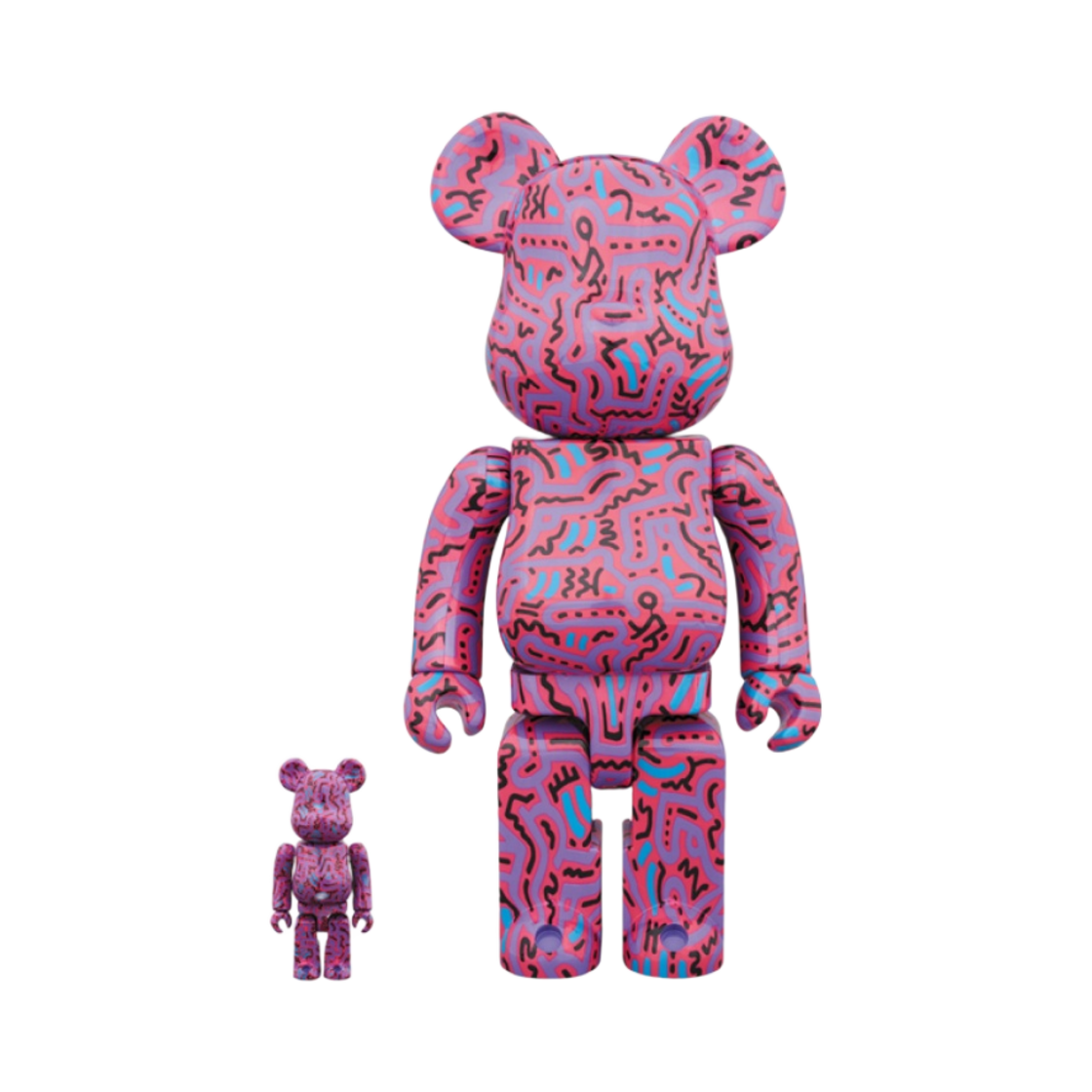 베어브릭 키스 해링 #2 100% & 400% 세트(Bearbrick Keith Haring #2 100% & 400% Set) - 1