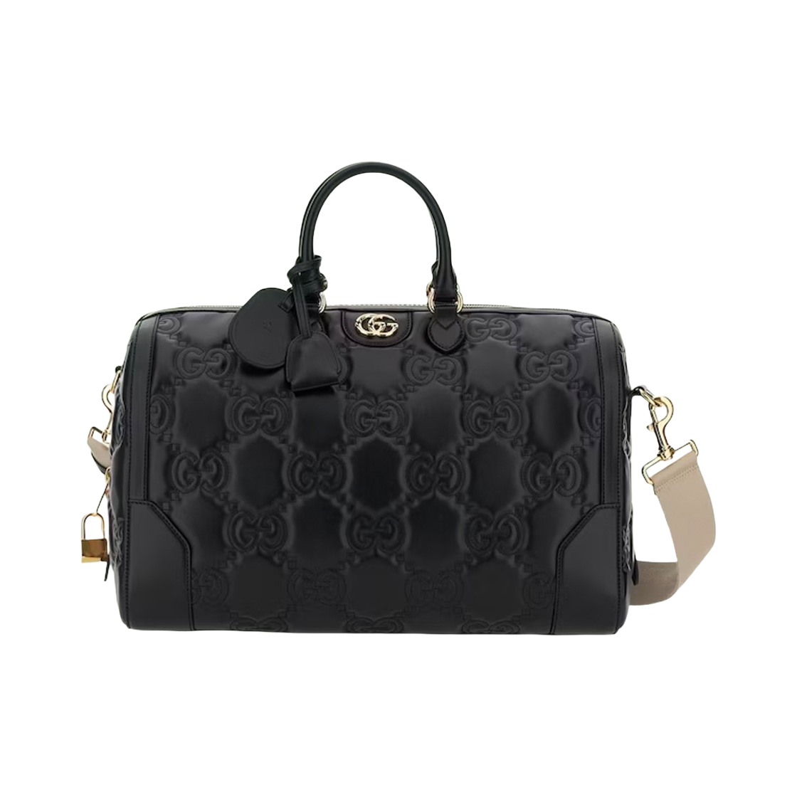 구찌 GG 마틀라세 미디움 더플 블랙 레더(Gucci GG Matelasse Medium Duffle Black Leather) - 1