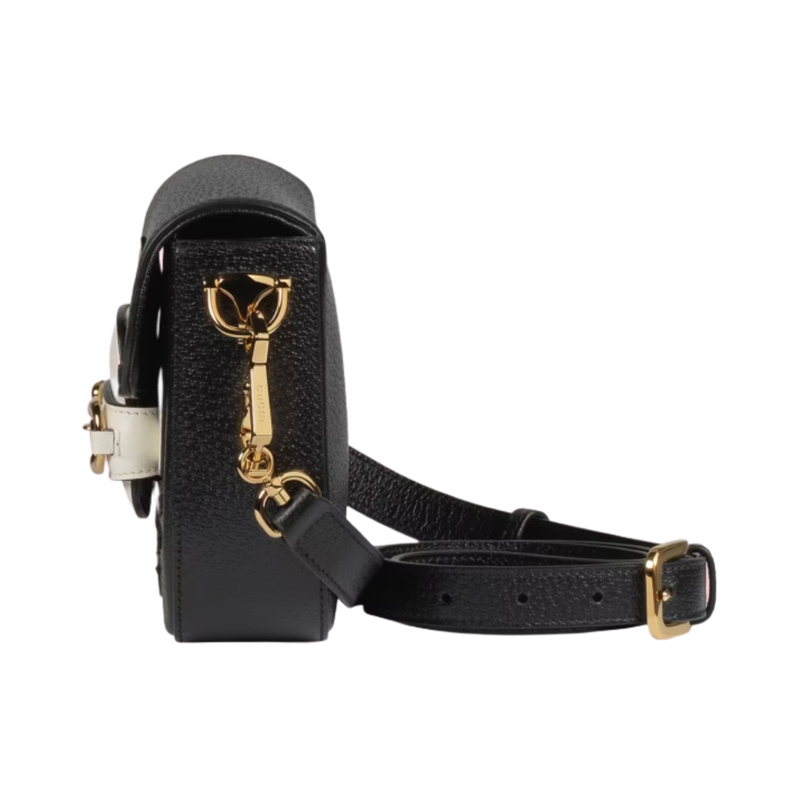 구찌 x 아디다스 홀스빗 1955 미니백 블랙 화이트(Gucci x Adidas Horsebit 1955 Mini Bag Black White) - 3