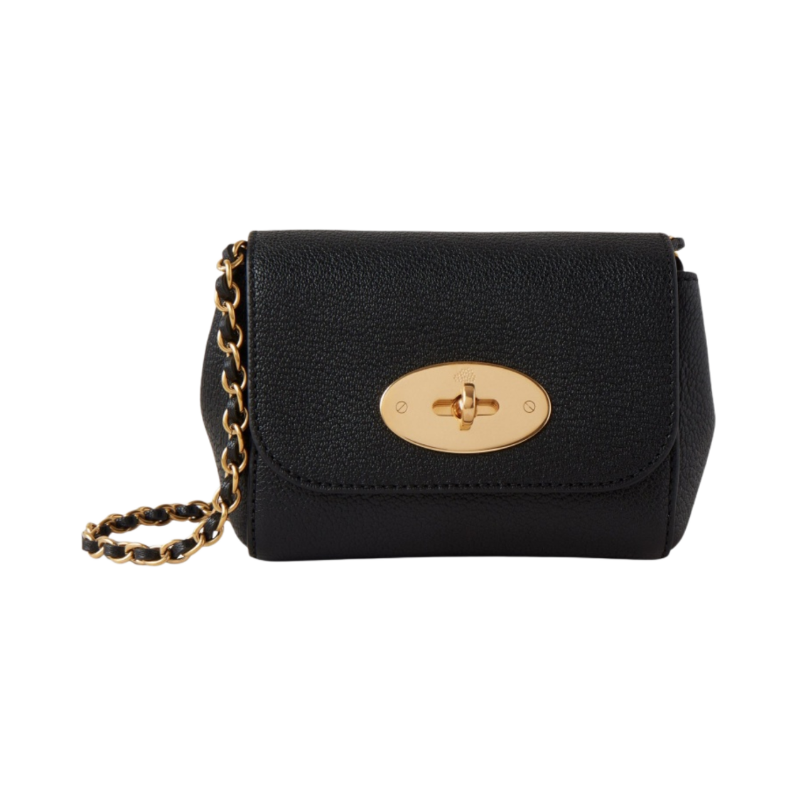 멀버리 하이 샤인 고트 레더 미니 릴리 블랙 브래스(Mulberry High Shine Goat Leather Mini Lily Black Brass) - 1