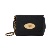 Mulberry High Shine Goat Leather Mini Lily Black Brass