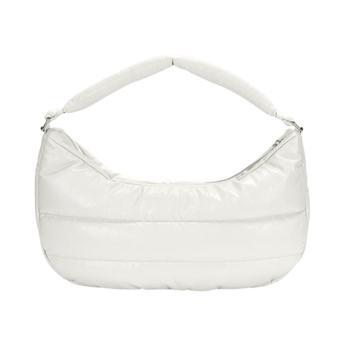 마뗑킴 포우 레더 하프 문 패딩 백 아이보리(Matin Kim Faux Leather Half Moon Padding Bag Ivory) - 2