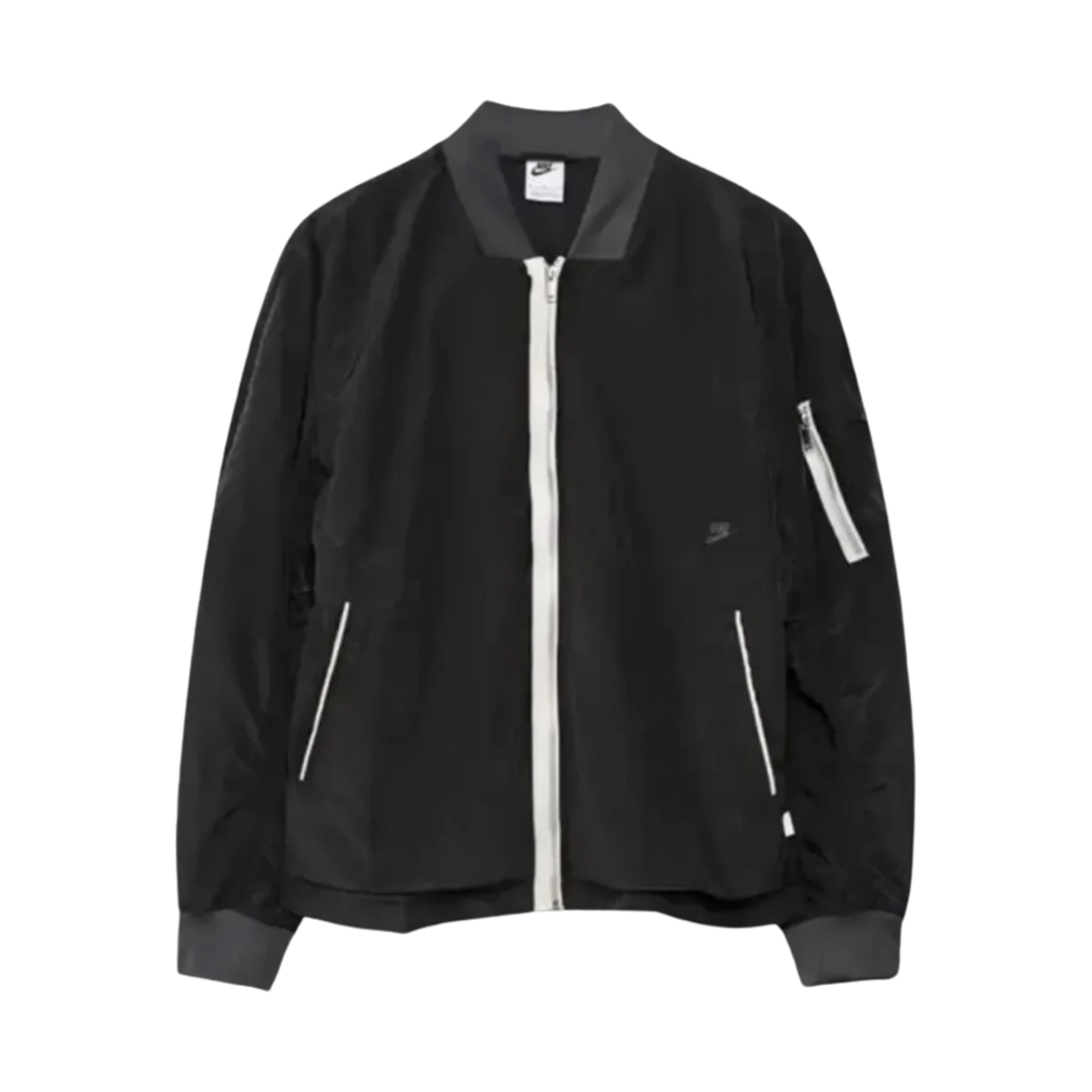 DM6699-010 Nike NSW Essentials Lined Bomber Jacket Black White - Asia