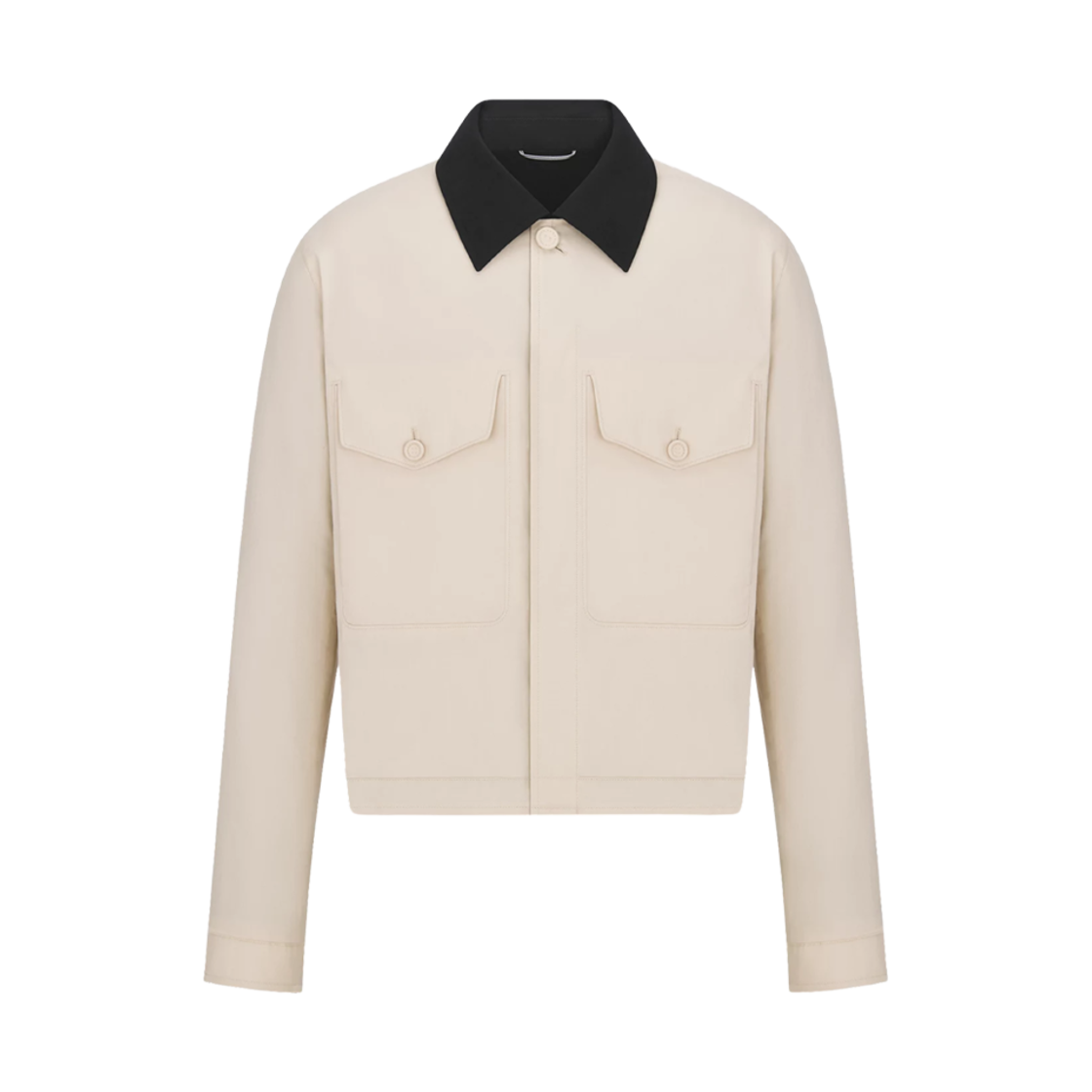 디올 콘트라스팅 스프레드 칼라 코튼 자켓 베이지(Dior Contrasting Spread Collar Cotton Jacket Beige) - 1