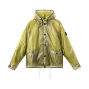 Stone Island 4100085 Translucent Cover + Cotton Moleskin Jacket with Detachable Lining and Polyurethane Shell Fern - 25FW