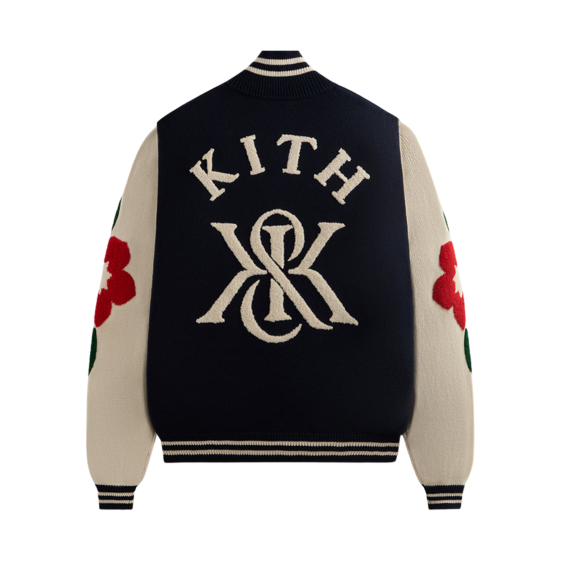 키스 플로럴 크레스트 와이오나 풀 집 스웨터 녹터널(Kith Floral Crest Wyona Full Zip Sweater Nocturnal)