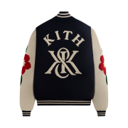 Kith Floral Crest Wyona Full Zip Sweater Nocturnal
