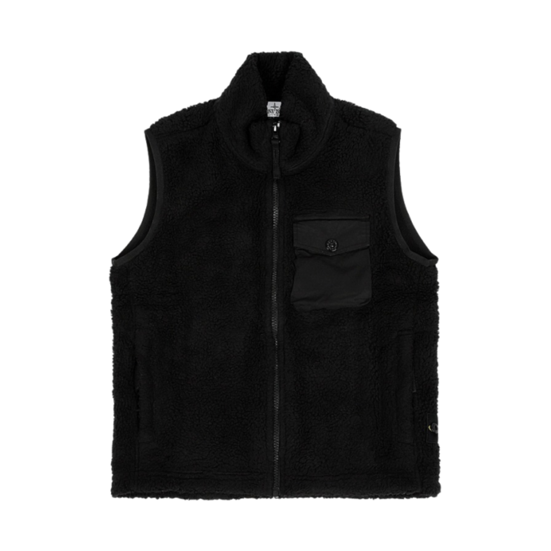 771662043-V0029 (Kids) Stone Island 62043 Fleece Vest Black - 22FW