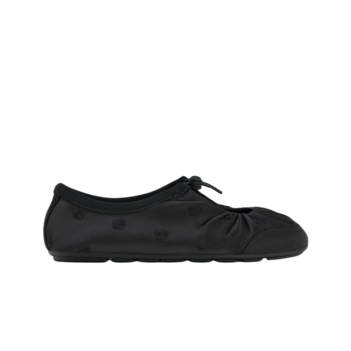 (W) 자라 루시드 발레 펌프스 블랙((W) Zara Ruched Ballet Pumps Black)