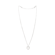 (W) Ferragamo Gancini Large Necklace Brass & Palladium