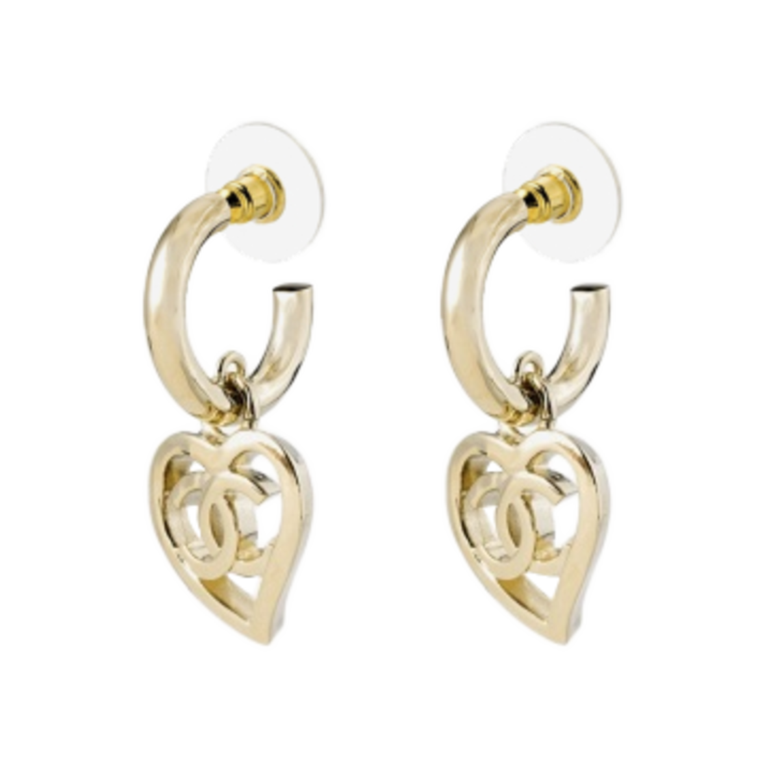 (W) 샤넬 이어링 메탈 & 골드((W) Chanel Earrings Metal & Gold) - 2