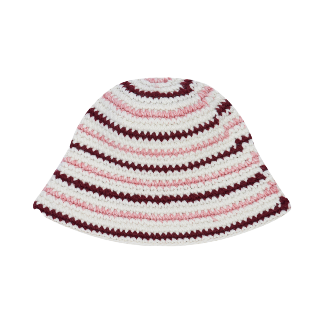 올인컴플리트 울 스트라이프 크로셰 햇 핑크(Allincomplete Wool Stripe Crochet Hat Pink) - 1