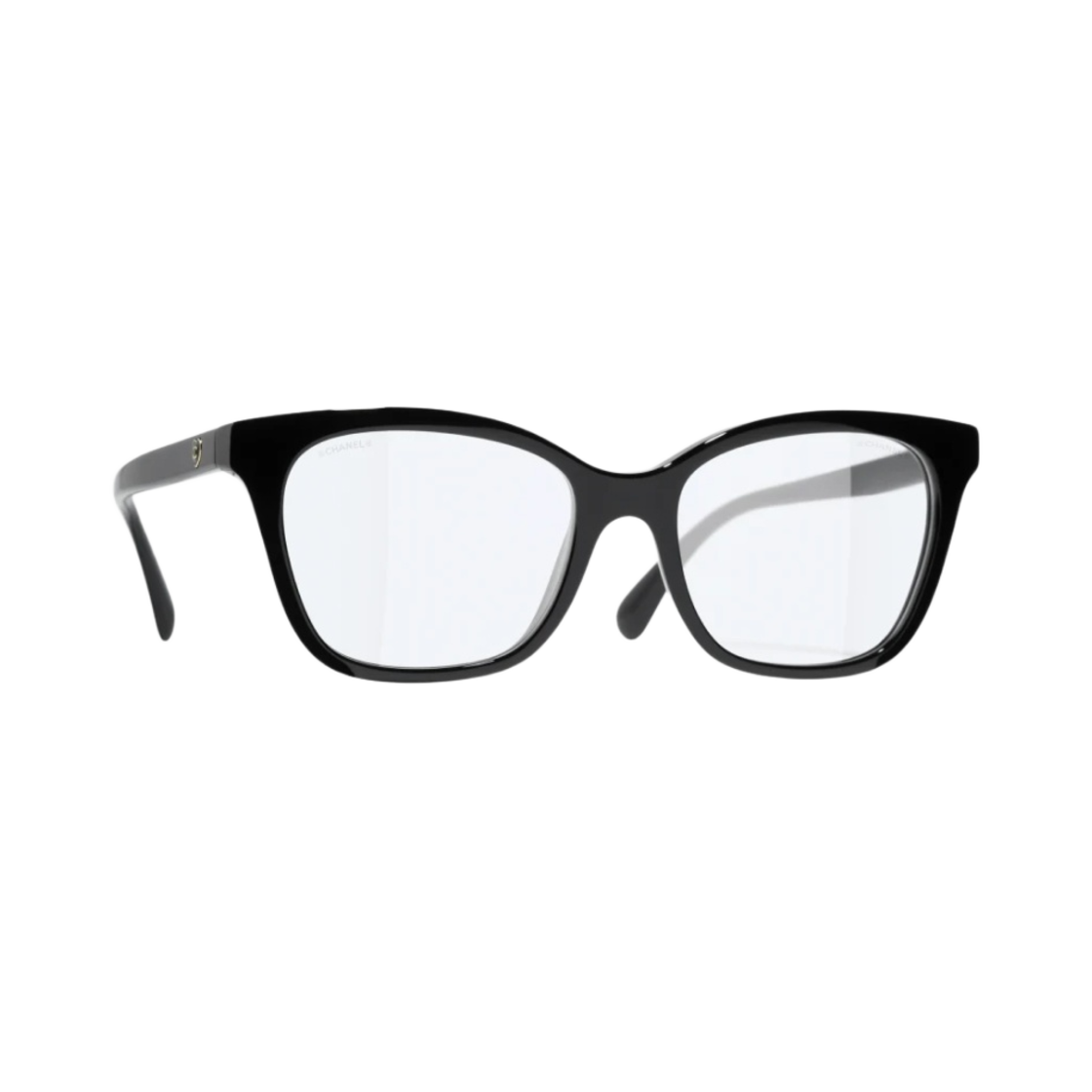 샤넬 블루 라이트 스퀘어 프레임 아세테이트 & 블랙 인터내셔널 핏(Chanel Square Blue Light Glasses Acetate & Black International Fit) - 2