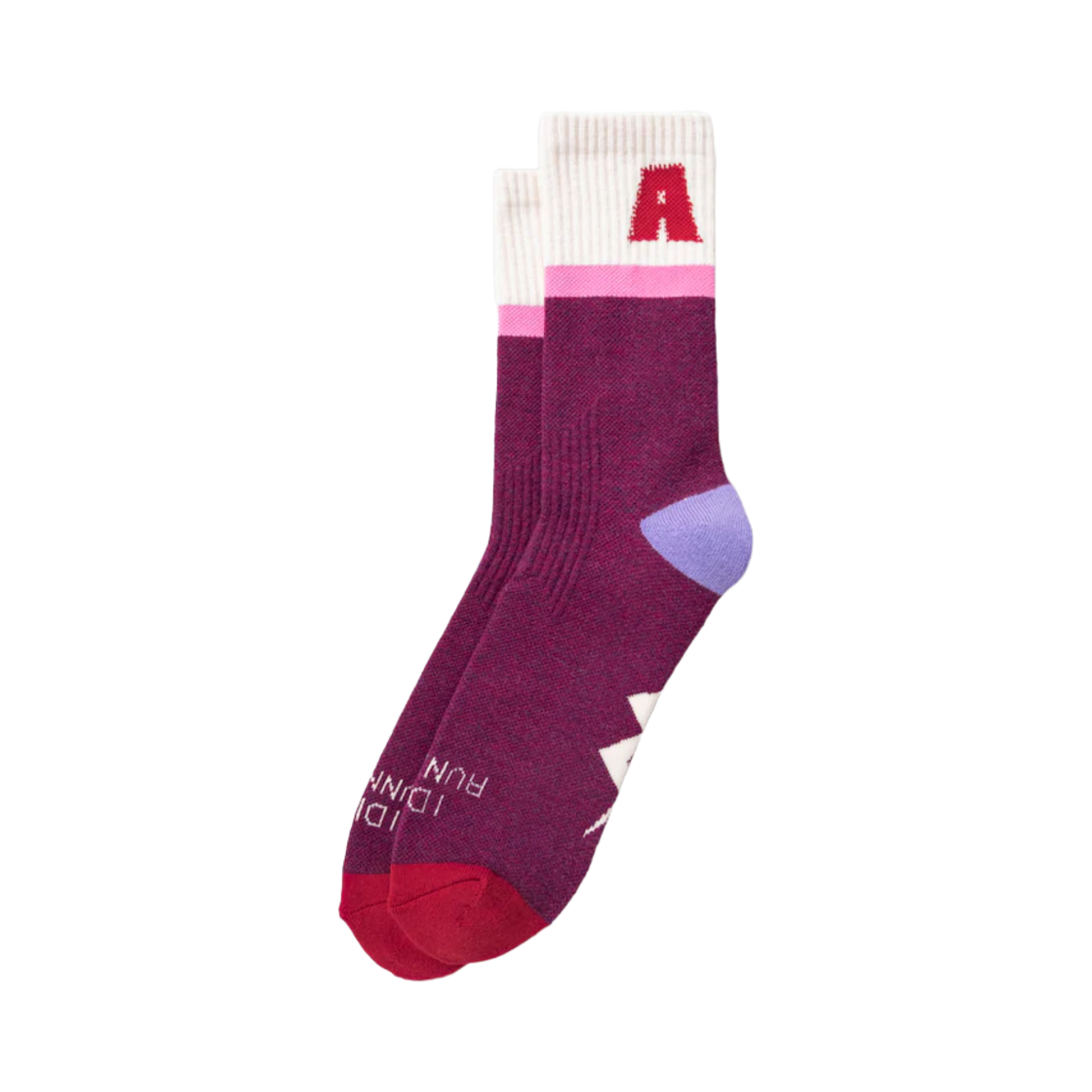 알렉스 조노 핏 허거스 아이 디그 러닝 삭스 퍼플(Alex Zono Feet Huggers I Dig Running Socks Purple)