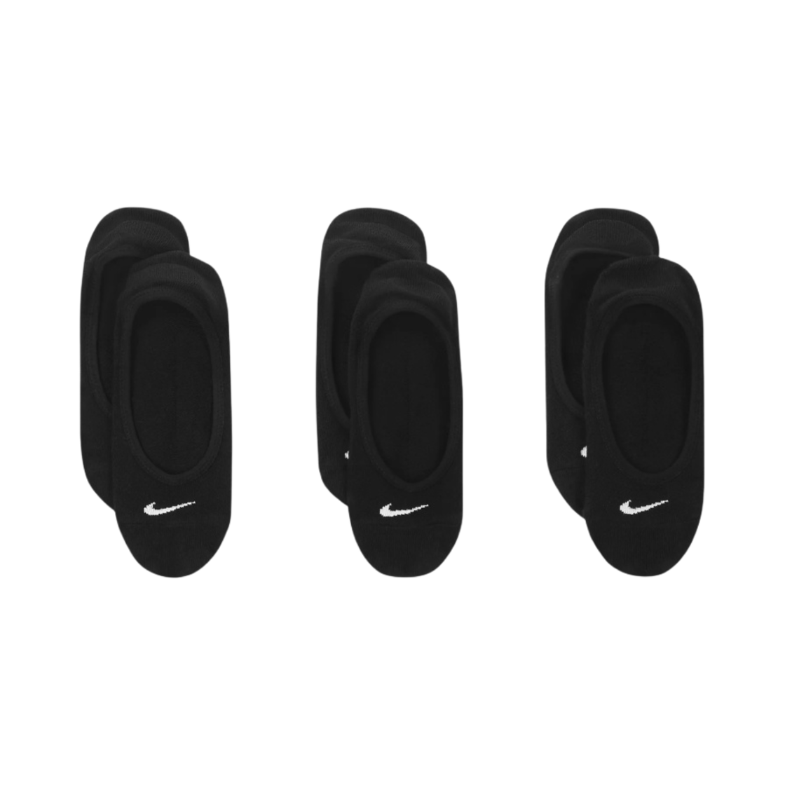 SX4863-010 Nike Everyday Lightweight Training Footie Socks Black White (3 Pack/Korean Ver.)