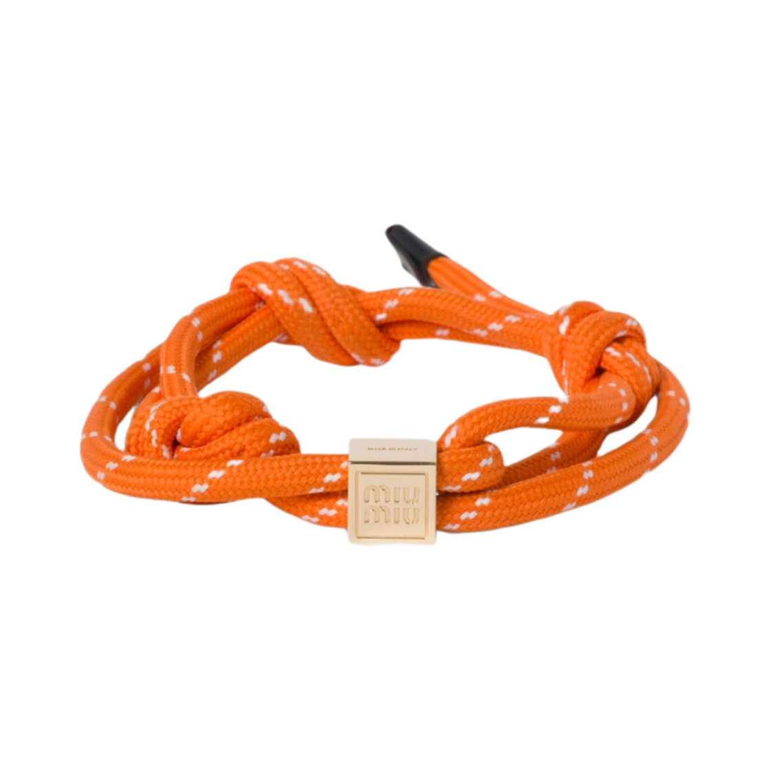 5IB538-3L74-F0049 (W) Miu Miu Cord and Nylon Bracelet Orange