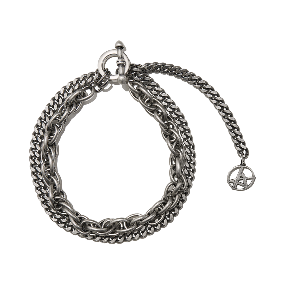 WA111 Haleine Multi Bold Chain Bracelet Antique Silver (WA111)