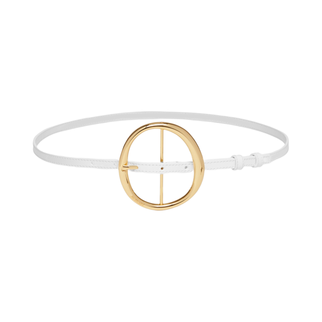 (W) 자크뮈스 라 세인튜어 론드 서클 버클 벨트 화이트((W) Jacquemus La Ceinture Ronde Circle Buckle Belt White) - 1