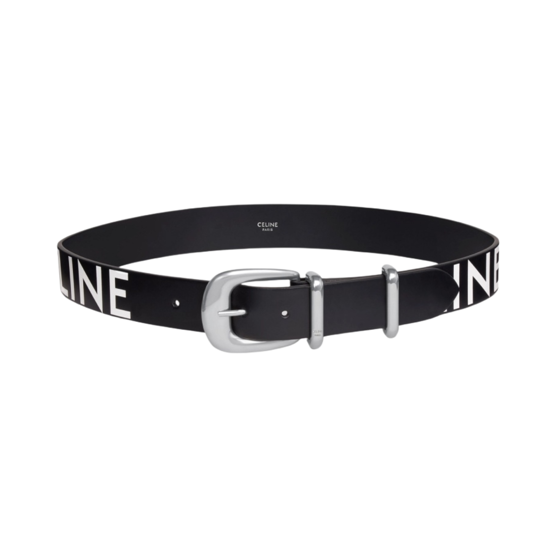 셀린느 카프스킨 셀린느 프린트 라지 웨스턴 벨트 블랙(Celine Large Western Belt in Calfskin with Celine Print Black) - 2
