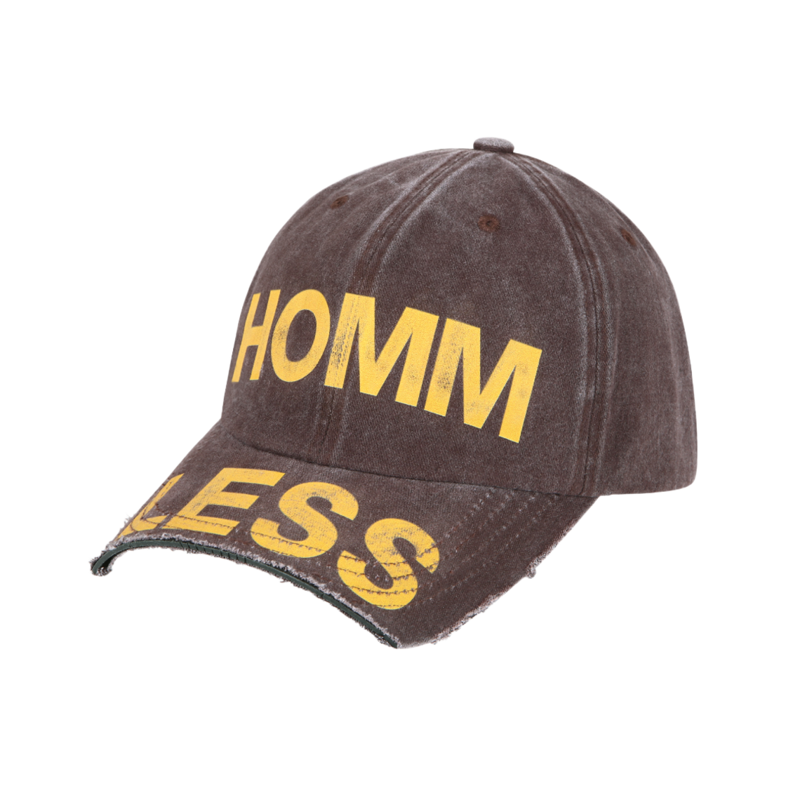 HCCB_BR Hommless Cut Brim Cap Brown