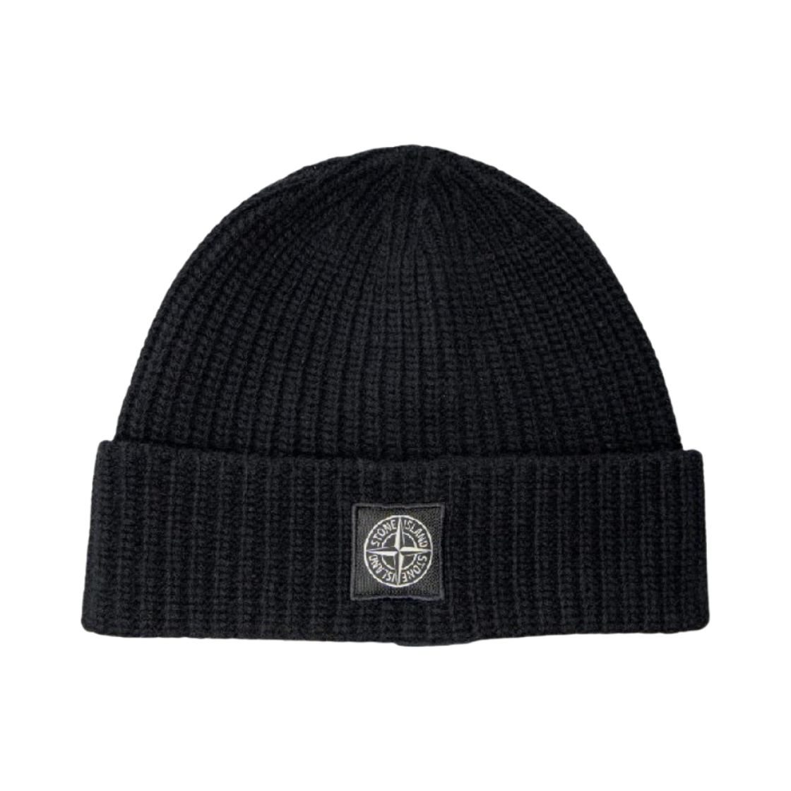 7915N10B5-A0029 Stone Island N10B5 Ribbed Wool Beanie Black - 23FW