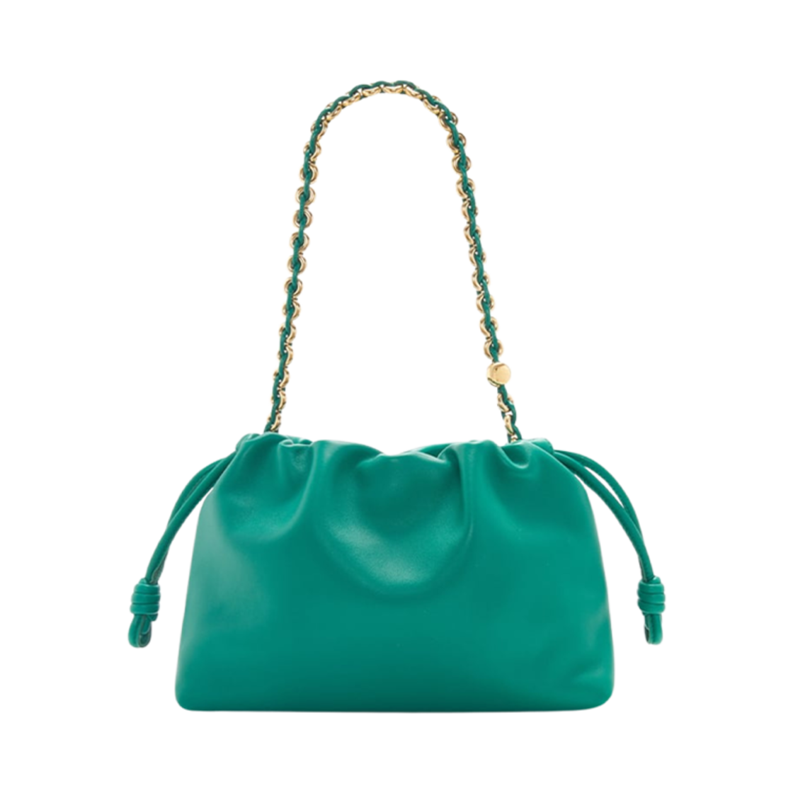 로에베 미디움 플라멘코 퍼스 백 인 멜로우 나파 램스킨 에메랄드 그린(Loewe Medium Flamenco Purse Bag In Mellow Nappa Lambskin Emerald Green) - 4