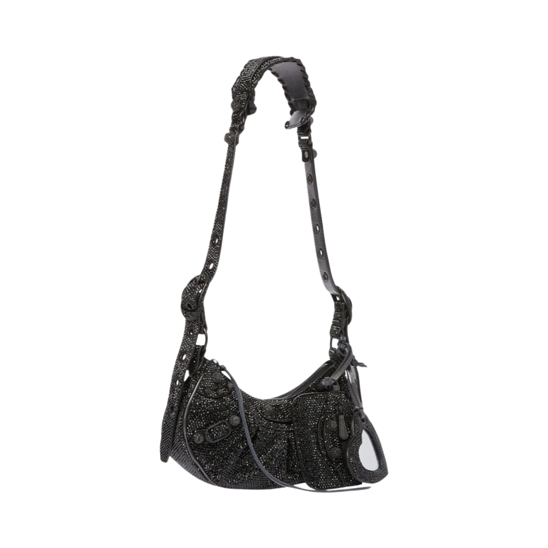 발렌시아가 르 카골 XS 숄더백 라인스톤 블랙(Balenciaga Le Cagole XS Shoulder Bag with Rhinestones Black) - 2
