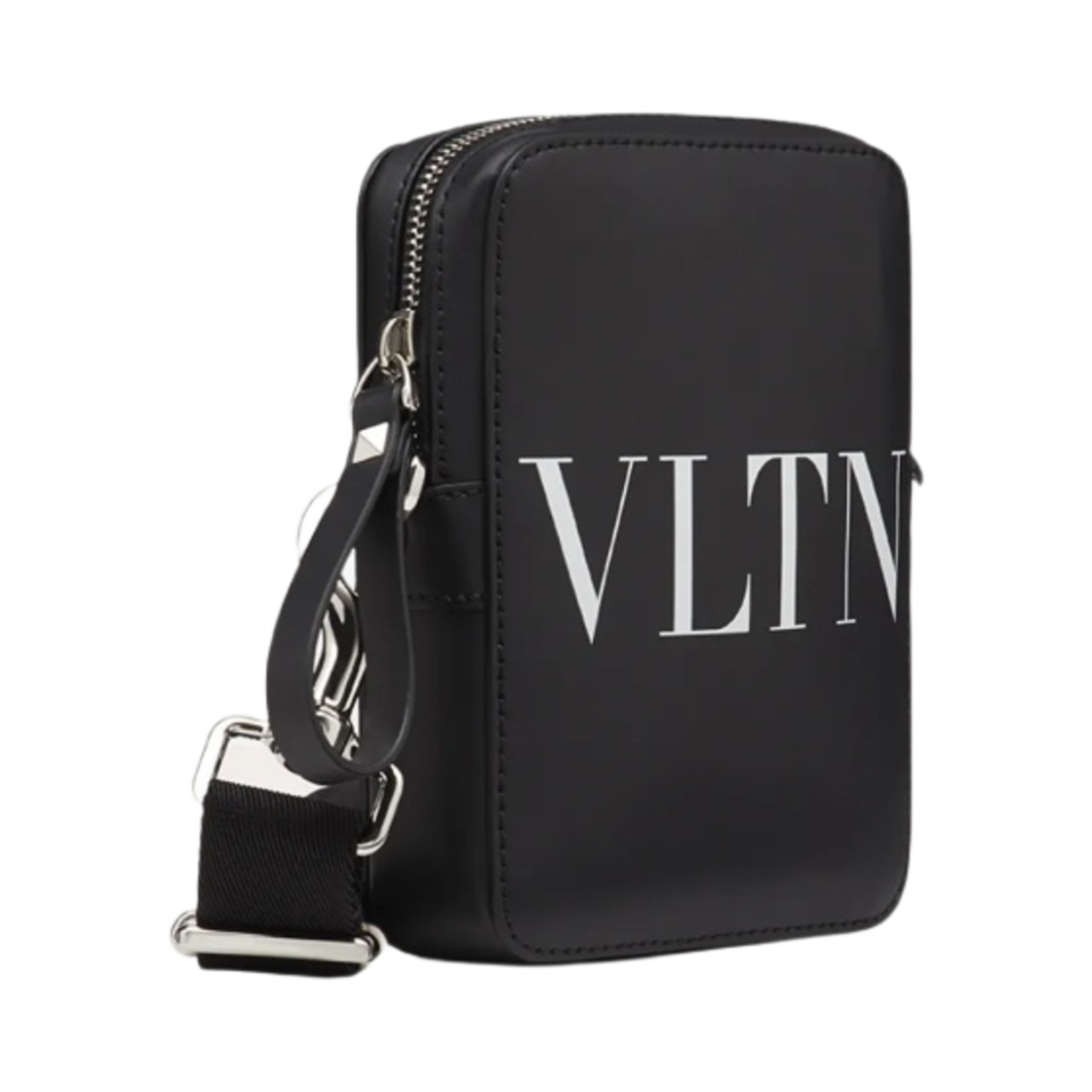 발렌티노 스몰 VLTN 레더 크로스바디백 블랙 화이트(Valentino Small VLTN Leather Crossbody Bag Black White) - 2