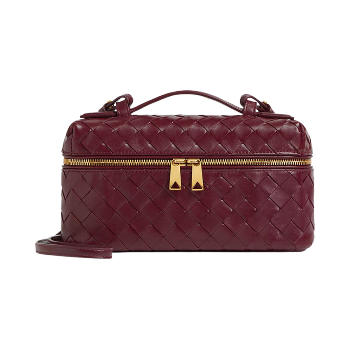 789109V3IV12247 Bottega Veneta Bang Bang Vanity Case Barolo