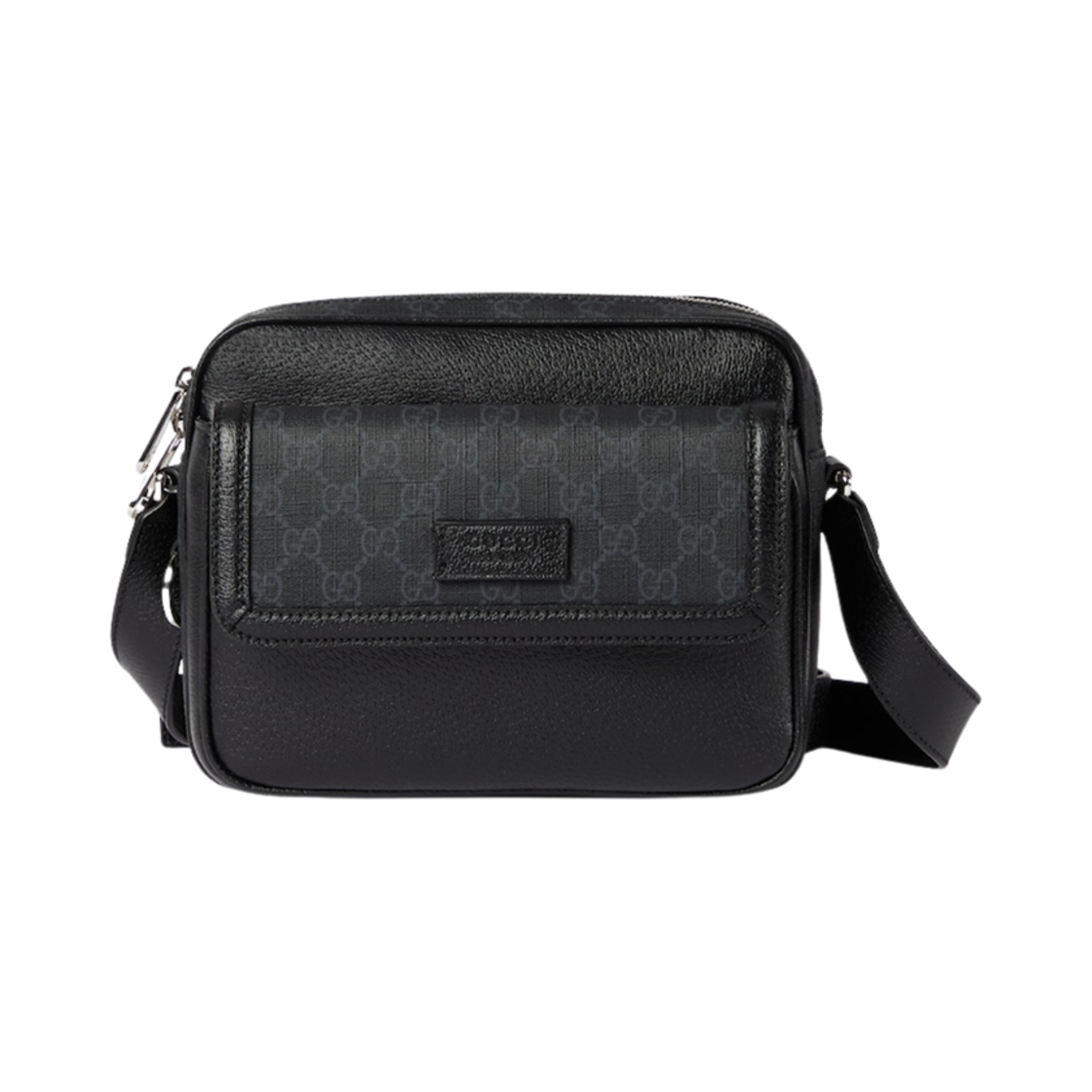 795464-FACU5-1000 Gucci Small GG Crossbody Bag with Tag Black