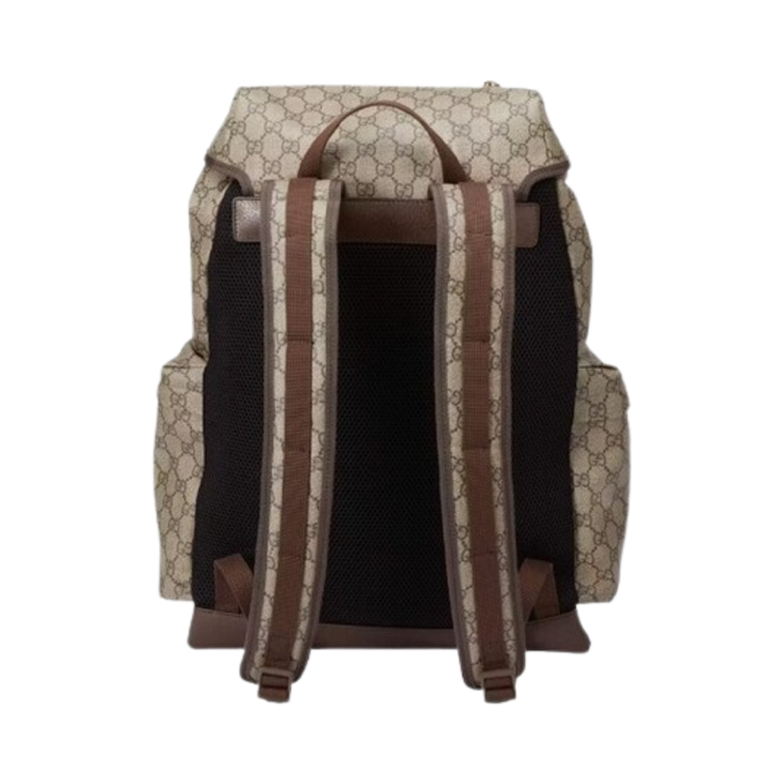 구찌 캣 프린트 스케이트보드 백팩 GG 슈프림 베이지 에보니(Gucci Cat Print Skateboard Backpack GG Supreme Beige Ebony) - 2