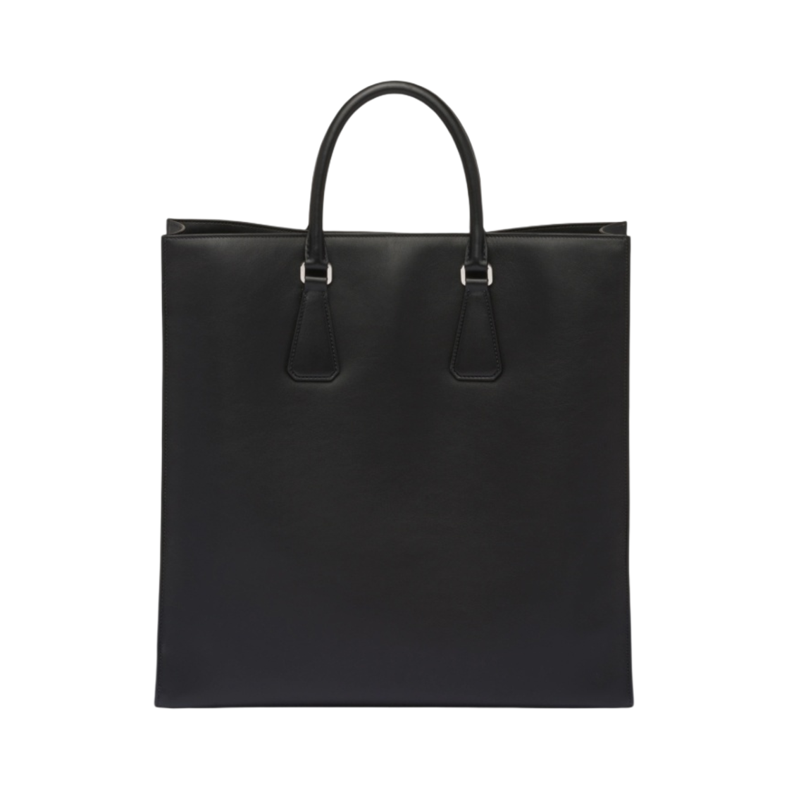 프라다 숄더 스트랩 레더 토트백 블랙(Prada Leather Tote Bag with Shoulder Strap Black) - 3