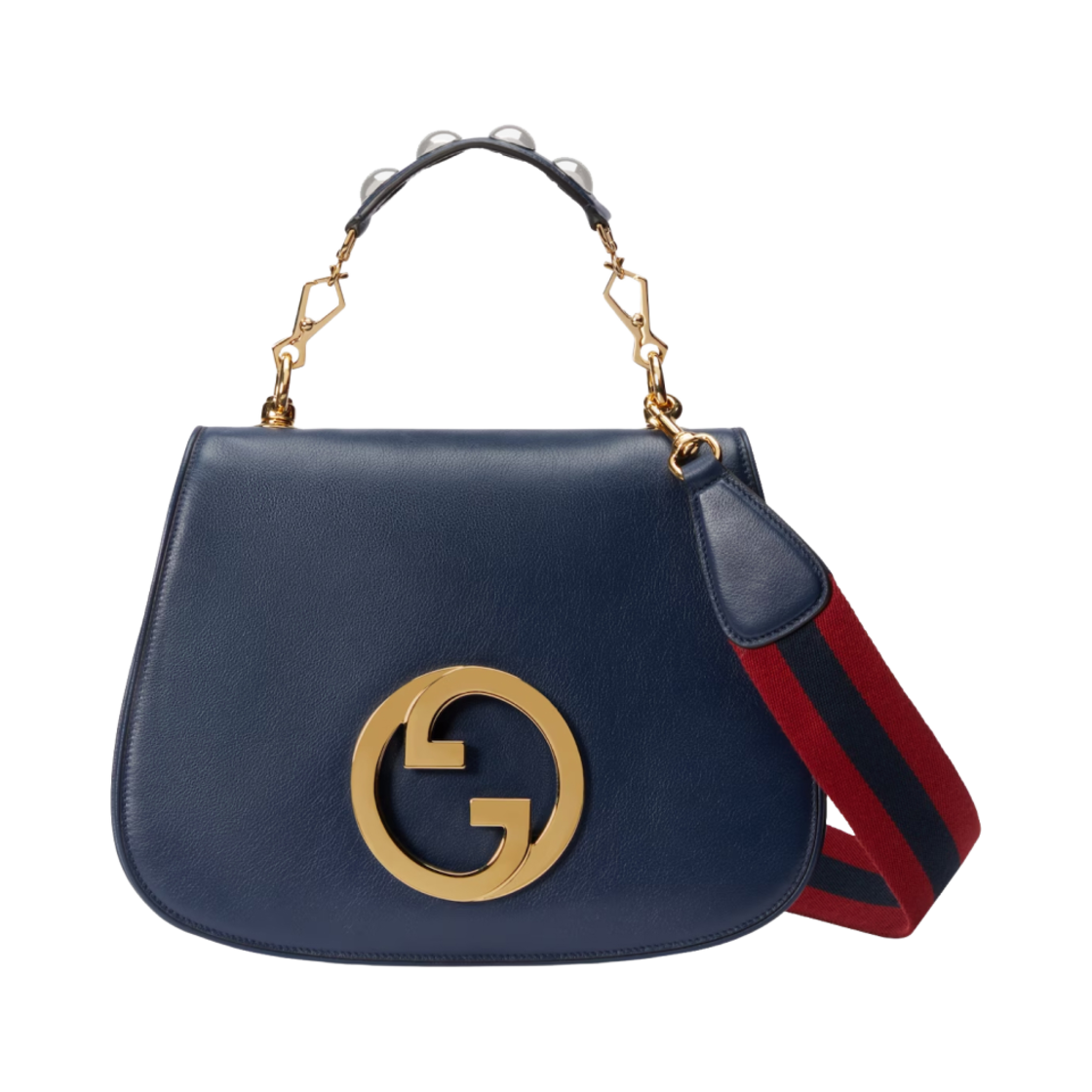 구찌 블론디 스몰 탑 핸들 백 블루 레더(Gucci Blondie Small Top Handle Bag Blue Leather) - 1