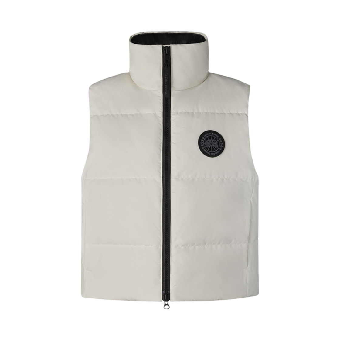 (W) 캐나다 구스 그랜드뷰 크롭드 베스트 블랙 라벨 노스 스타 화이트((W) Canada Goose Grandview Cropped Vest Black Label North Star White) - 1