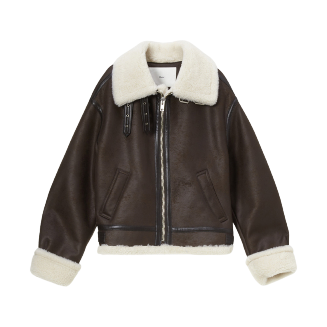 던스트 루즈 핏 라인 셔링 자켓 브라운(Dunst Loose Fit Line Shearling Jacket Brown) - 1