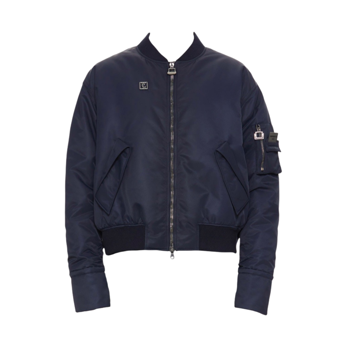 우영미 레더 패치 MA-1 네이비 - 22FW(Wooyoungmi Leather Patch MA-1 Navy - 22FW) - 1